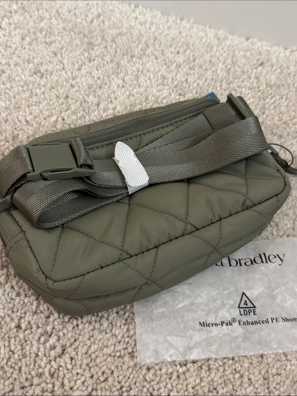 Vera Bradley lichen green mini belt bag - NWT